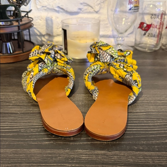 Zara Yellow and Black exotic print Women's Sandals - Picture 5 of 5